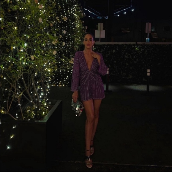 Zara Beaded Mini Tunic Dress Limited Edition Purple NWT Size M-L Bloggers Fav - Picture 6 of 16
